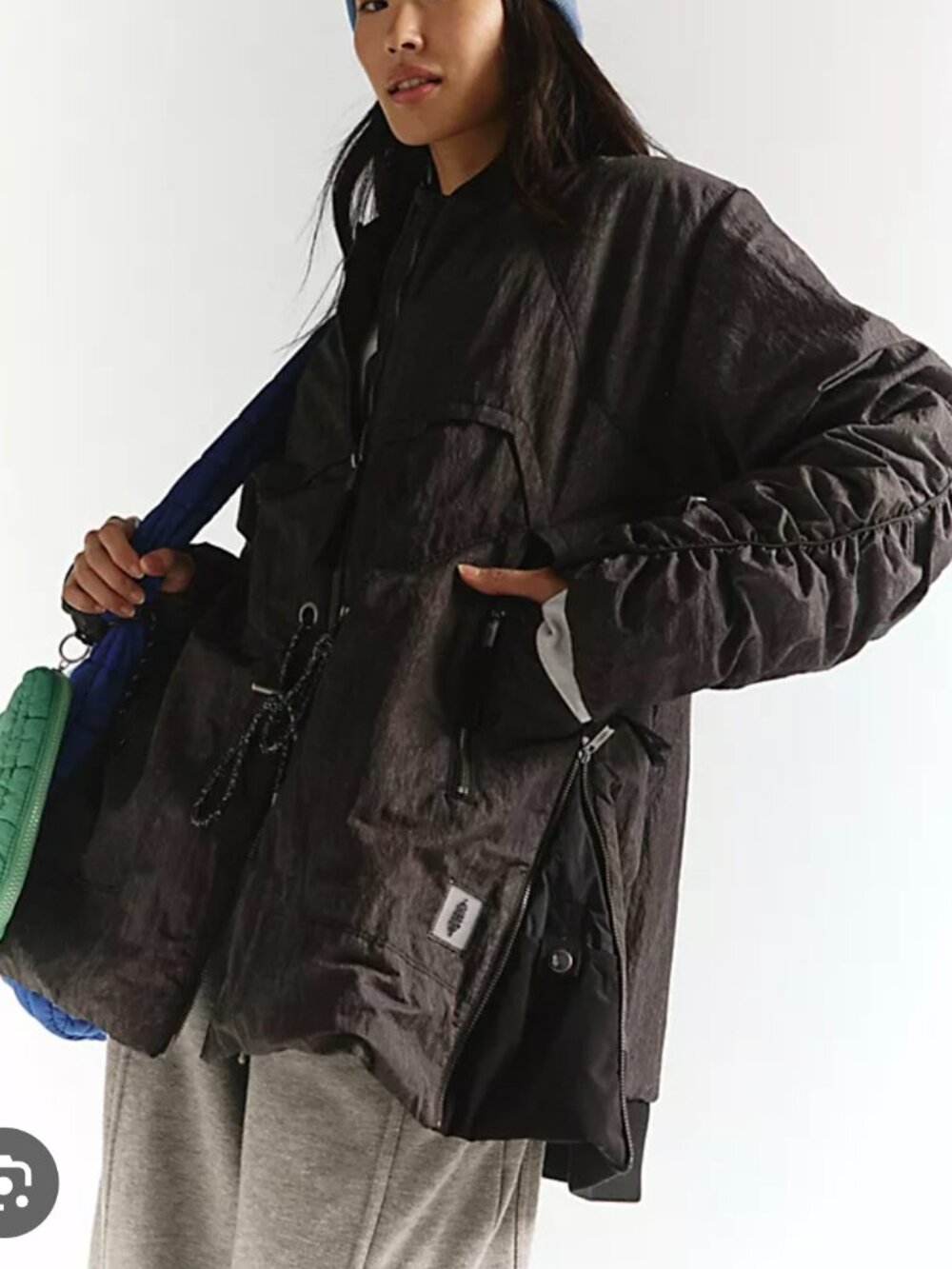 Free People Movement Trek Puffer Jacket Utility Black NWT $368 Retail - Picture 1 of 15